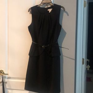 Liz Claiborne belted peplum dress